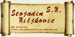 Stojadin Miljković vizit kartica